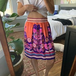 Silk Anthropologie high waisted skirt